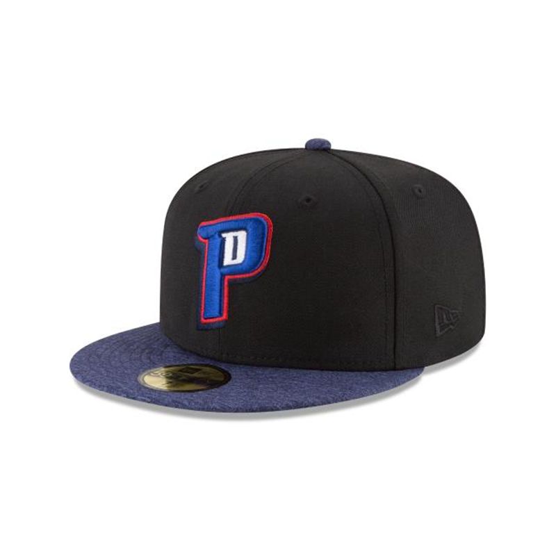 NBA Detroit Pistons Shadow Tech 59Fifty Fitted (DGK5970) - Black New Era Caps